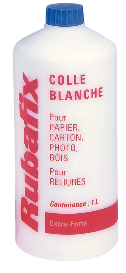 Colle blanche vinylique extra forte Esselte Rubafix en flacon. 1L.