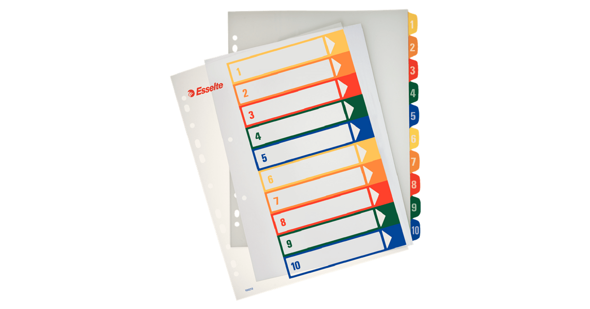 Index PC Printable 1-10 Esselte PP A4+