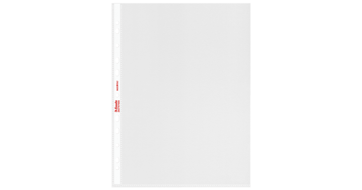 Buste perforate ESSENTIALS - PPL antiriflesso - f.to 22 x 30 cm -  conf.100pz